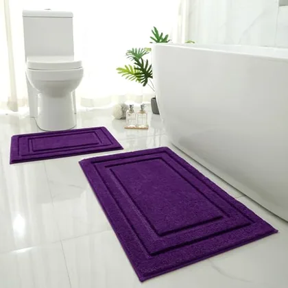 HOMEIDEAS Bathroom Rugs Sets 2 Piece