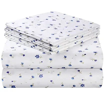 HOMEIDEAS 6 Piece Printed Full Size Bed Sheets