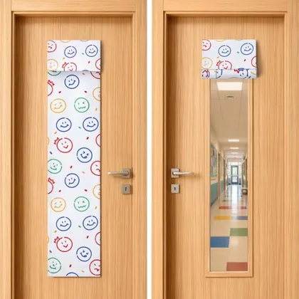 HOMEIDEAS Blackout Classroom Door Window Cover