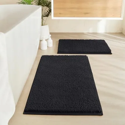 HOMEIDEAS 2 Pieces Bathroom Rugs