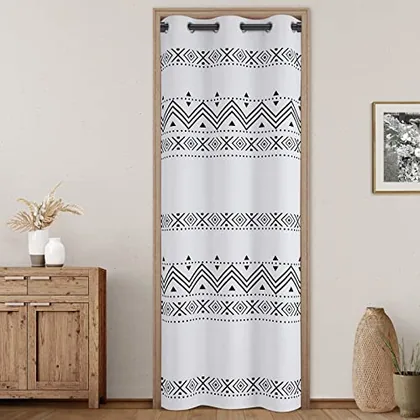 HOMEIDEAS Boho Semi Blackout and Privacy Doorway Curtains