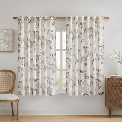 HOMEIDEAS Floral Kitchen Curtains