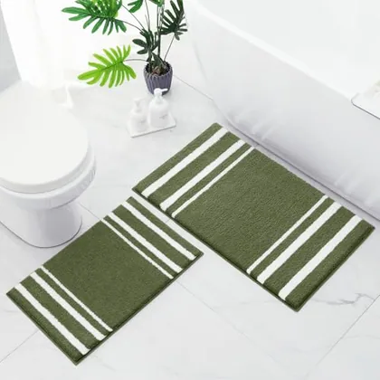 HOMEIDEAS Bathroom Rug Set 2 Piece