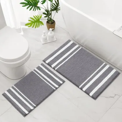 HOMEIDEAS Bathroom Rug Set 2 Piece