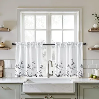 HOMEIDEAS Kitchen Curtains