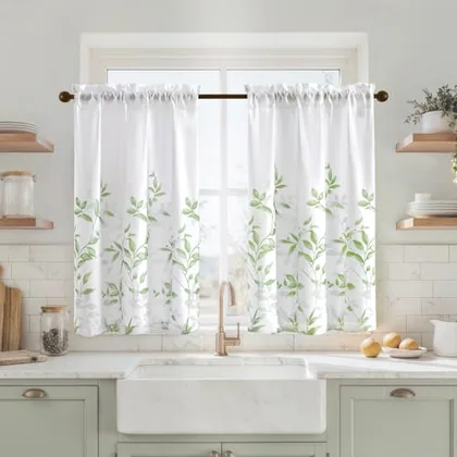 HOMEIDEAS Kitchen Curtains
