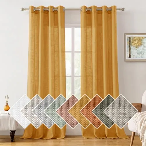 HOMEIDEAS Sheer & Privacy Curtains