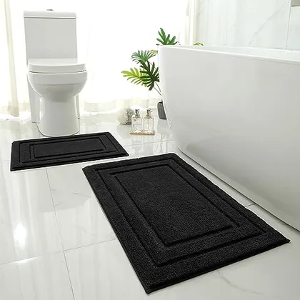 HOMEIDEAS Bathroom Rugs Sets 2 Piece