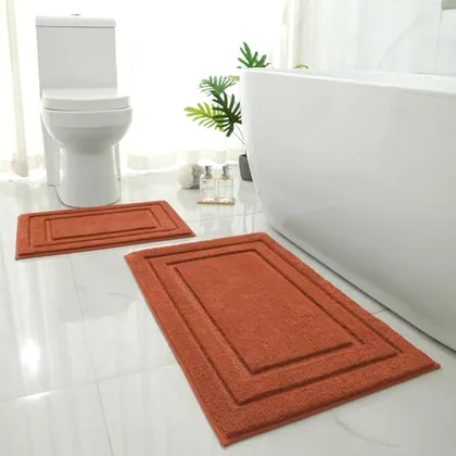 HOMEIDEAS Bathroom Rugs Sets 2 Piece