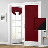 HOMEIDEAS 100% Blackout Door Curtains for French Door 30x68 Inch